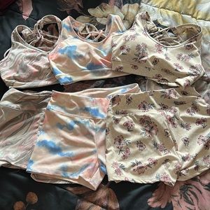 3 workout outfit sets